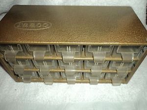 Vintage Raaco Metal Storage Bin Organizer Parts Bin 15 Drawer Cabinet