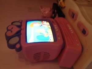 Original Pink Disney Princess TV VCR DVD Combo