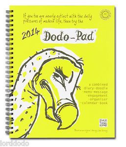 Dodo Pad Desk Diary 2014 Family or Personal Organiser Planner Spiral Bound