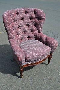 Southwood Mahogany Tufted Wing Chair