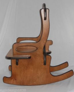 Wooden Child Rocker Rocking Chair Clemson Tigers Solid Wood USA Made Keepsake
