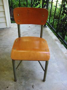 Vintage Wood Metal Childs Kid Desk Chair Mid Century Modern Pickup Only Dallas