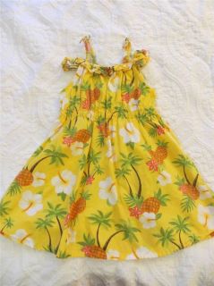 Adorable Girls Gymboree Aloha Sunshine Pineapple Dress Spring Summer 3T