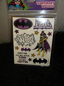 new package female super heroes Bat Girl temporary tattoos fun party supply