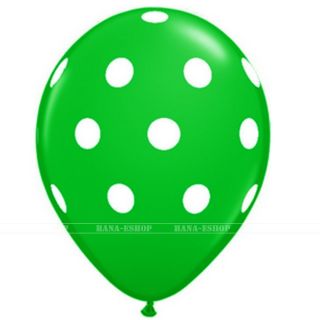 Green Anniversary Wedding Latex Supply Polka Dot Party Balloons Bulk 12 Inch