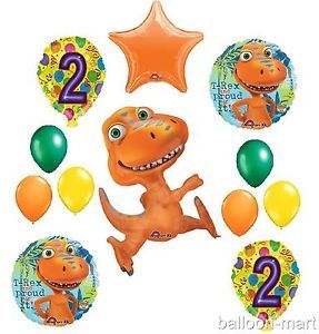 2nd Birthday Dinosaur Train Balloons Party Supplies Decoration Buddy Trex Second