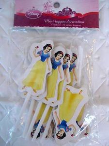 Snow White Princess Toppers 12 Party Supplies Favors Cupcake Cake Decoration New