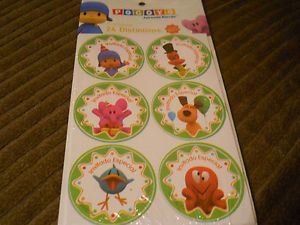 New Pocoyo Party Supplies Favors 24 Birthday Stickers Seals Decals Decorations
