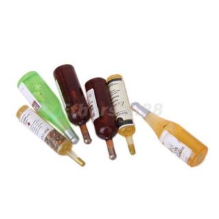 6pcs Wine Whisky Beer Bottles Dolls House Miniature Pub Bar Accessory 1 12 Scale