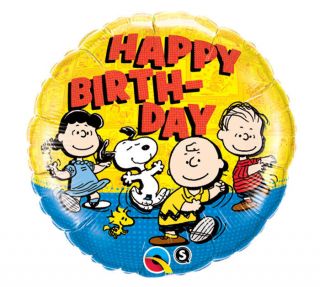 Peanuts Snoopy Charlie Brown Lucy Woodstock 18" Birthday Party Mylar Balloon