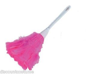 Hot Pink Feather Duster French Maid Costume Accessory