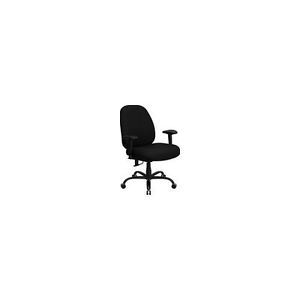 400 lb Capacity Big Tall Blk Fabric Office Chair w Arms Extra Wide Seat New