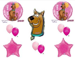 Scooby Doo Happy Birthday Party Balloons Decorations Supplies Dog Girl Pink