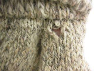 Oatmeal Knit Fingerless Glove Polar Wear G s Snowflake Pattern
