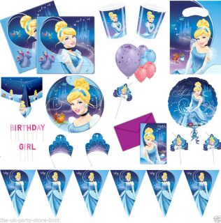 Cinderella Birthday Party Invites Banner Bags Napkins Balloons Cups More