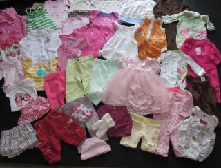 Lot of 40 Pieces Baby Girl Newborn 0 3 6 Months Spring Summer Clothes 3 6 0 3
