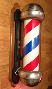 Antique Theo Koch Barber Pole Model 8500 Chair Vintage Advertising Sign Marvy