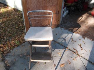 Vtg Cosco Padded Step Stool Chair with Flip Top