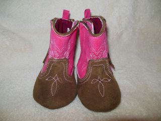 Baby Girl Pink Cowgirl Boots Size 9 12 Months