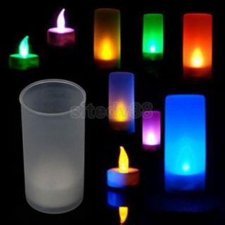 10pcs Battery Operated Mini LED Tea Light Candle Color