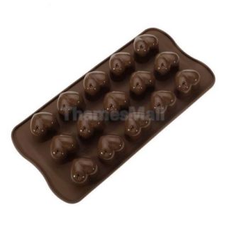Silicone Heart Pattern Chocolate Muffin Mold Tray Silicone Macaroon Mat DIY
