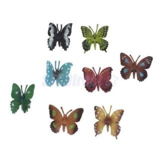 8 Assorted Baby Kids Play Learn Toy PVC Butterfly Model Home Decor Party Gift