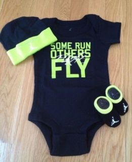 Nike Air Jordan Newborn Baby Boy Infant 3 Piece Gift Set 0 6M New