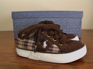 Polo Ralph Lauren Toddler Girl’s Canvas Lace Up Casual Sneaker Shoes Size 8