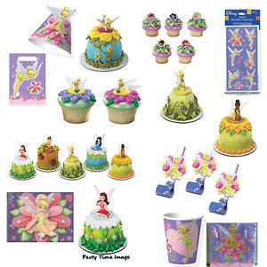 Disney Tinkerbell Tinker Bell Cake Decorations Cupcake Balloons Party Supplies