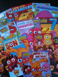 Moshi Monsters Birthday Cards in Stock Genuine Free 1st Class Postage