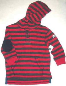 Baby Gap Red Gray Stripe Sweater Hoodie 3 yrs 3T