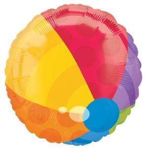 18" Beach Ball Balloon Pool Birthday Party Supplies Decorations Luau Tropical