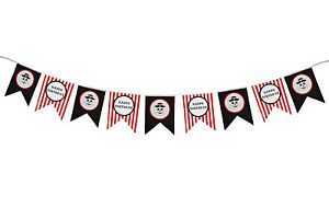 Pirate Party Happy Birthday Double Sided Flag Banner