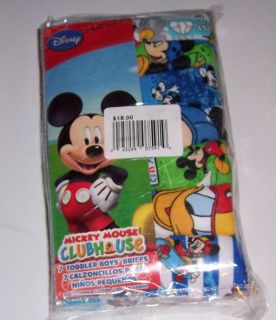 7 Disney Mickey Mouse Donald Duck Pluto Cotton Briefs Underwear Toddler Boys 4T