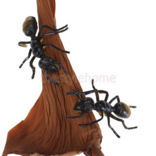 3pcs Black Plastic Fake Ant Joke Trick Toys Party Favors Halloween Decoration