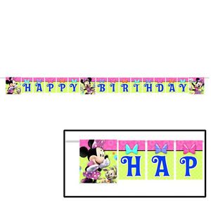 Disney Minnie Mouse 1 Plastic Birthday Banner Birthday Party Supplies