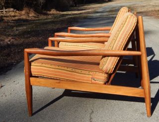 Pair Adrian Pearsall for Craft Associates 843 C Lounge Chairs Mid Century Modern