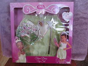 Disney Princess Tiana Dress Up Set Children Kids Toddler Girls Costume