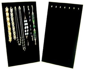 2 Black 7 Hook Necklace Chain Jewelry Display Easels