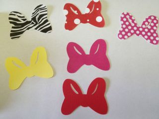 Minnie Mouse Birthday Party Decoration Bows Zebra Pink Red Polka Dot Cricut