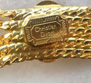 Christian Dior UNWORN Layered Goldplated Runway Necklace Stunning Estate Jewlery