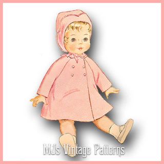 Vtg Baby Doll Dress Pajamas Pattern 15" 16" Tiny Tears Betsy Wetsy Thumbelina