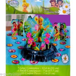 23pc Disney Tinker Bell Table Decorating Kit Party Supplies Fairies Princess