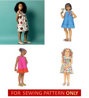 Sewing Pattern Make Girls Dress Sundress Sizes Toddler 1 to Child 6 Easy