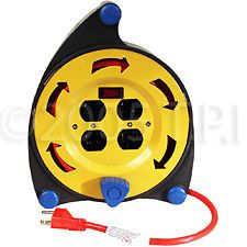 25ft Retractable Extension Cable Reel 16 3 Cord AC