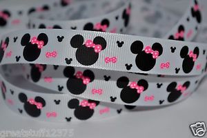 Minnie Mouse Grosgrain Ribbon 5 8" by The Yard