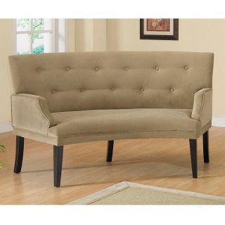 Curved Bench Style Design Furniture Loveseat Love Seat Sofa Couch Settee Chair