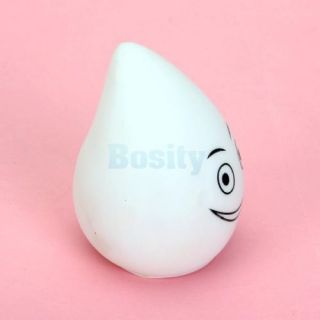 6pcs Color Changing Smile Water Drop Shape LED Night Light Lamp Kids Cute Gift