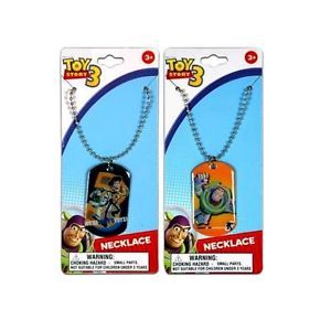 12 Disney Pixar Toy Story Buzz Woody Dog Tag Necklaces Birthday Party Favors