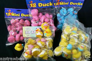 Rubber Duck Duckie Baby Boy Girl Shower Birthday Party Favor Blue Pink 24 12 PC